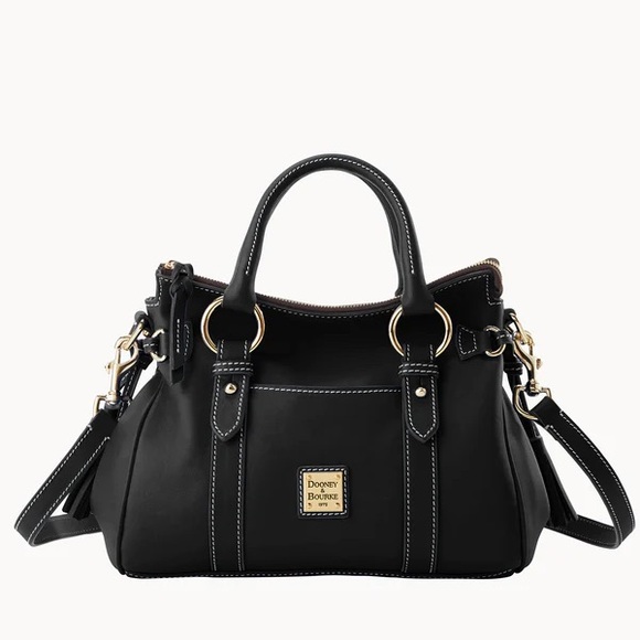 Dooney & Bourke Penrose 2 Black Leather Satchel - Picture 1 of 13